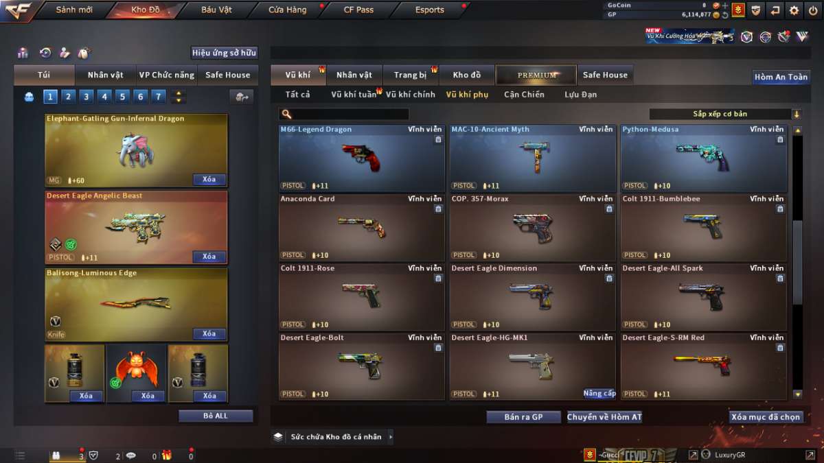 shop acc cf uy tin gia re