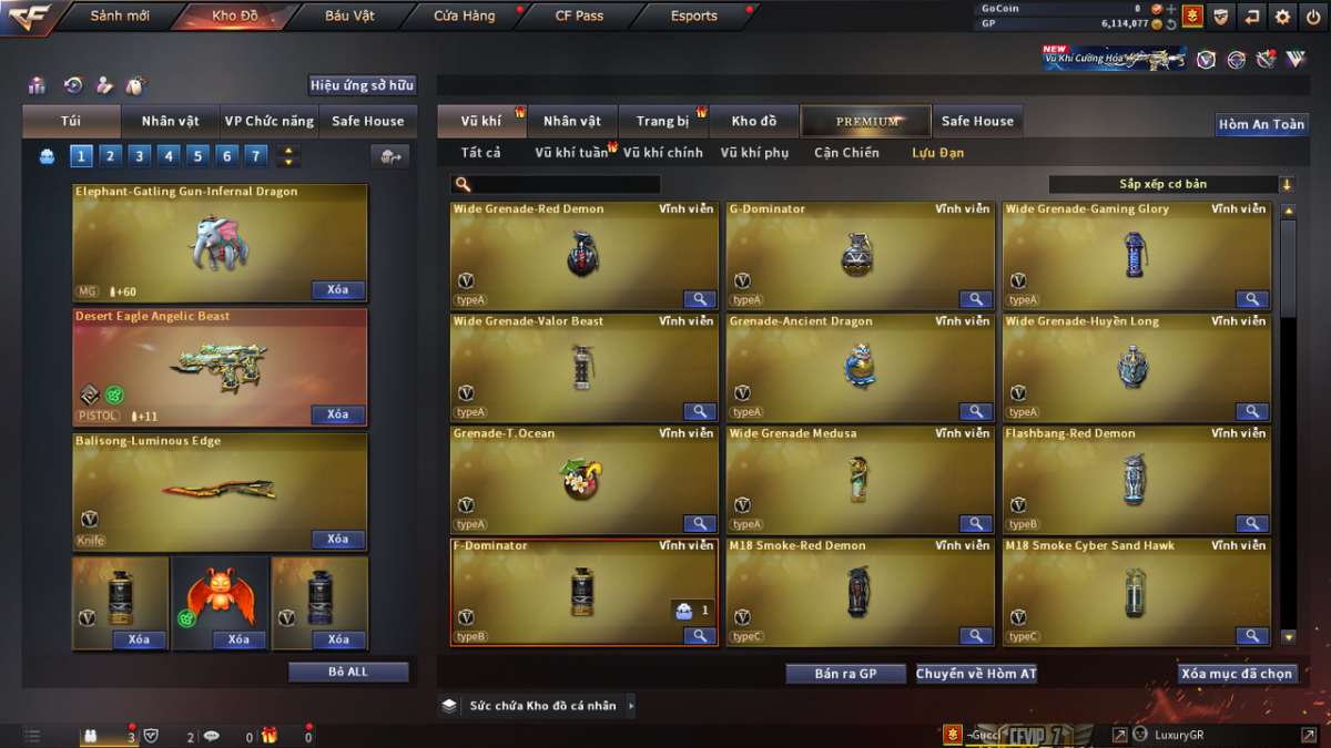 shop acc cf uy tin gia re