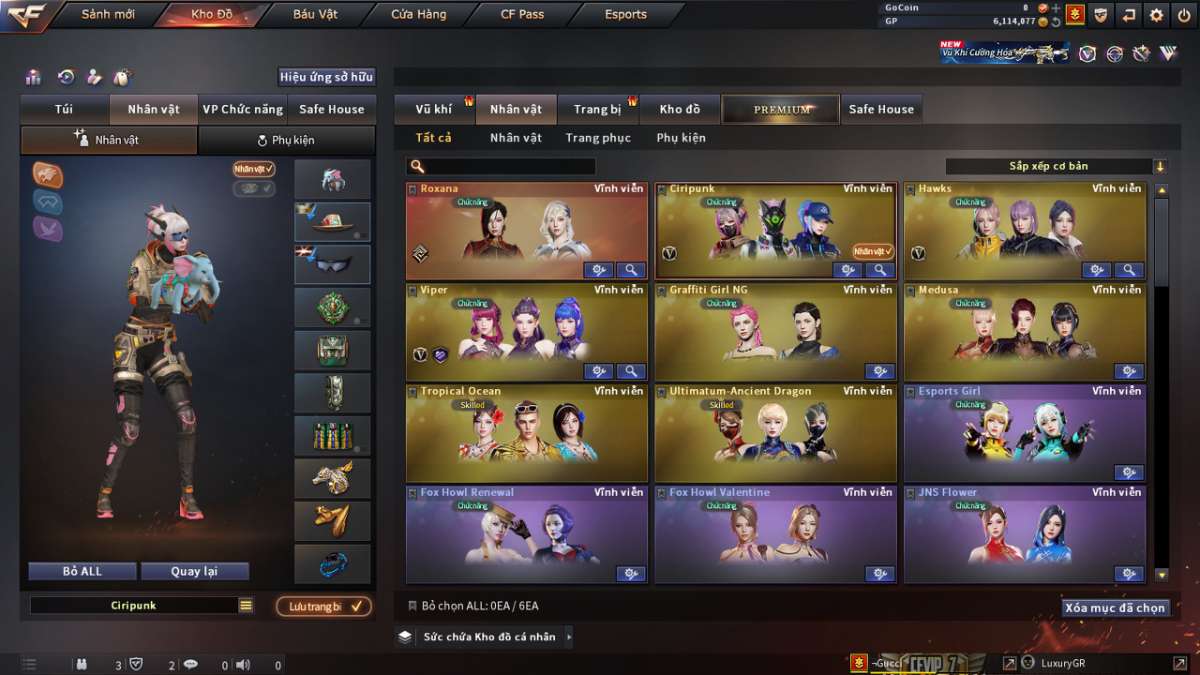 shop acc cf uy tin gia re