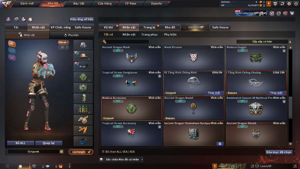 shop acc cf uy tin gia re