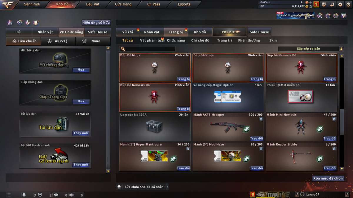 shop acc cf uy tin gia re