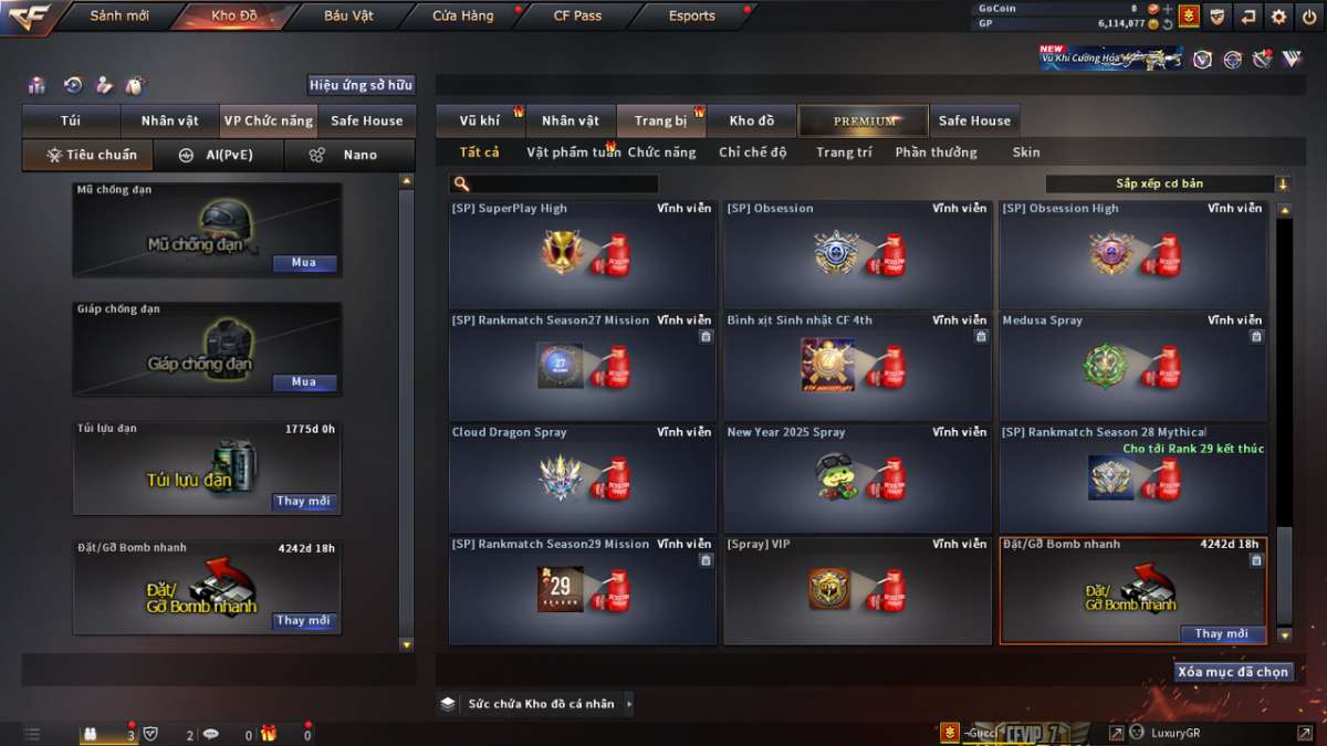 shop acc cf uy tin gia re