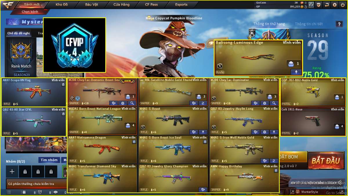 shop acc cf uy tin gia re