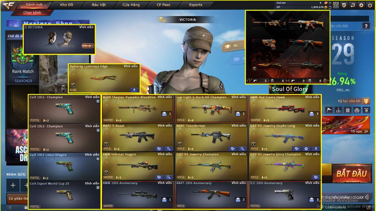 shop acc cf uy tin gia re