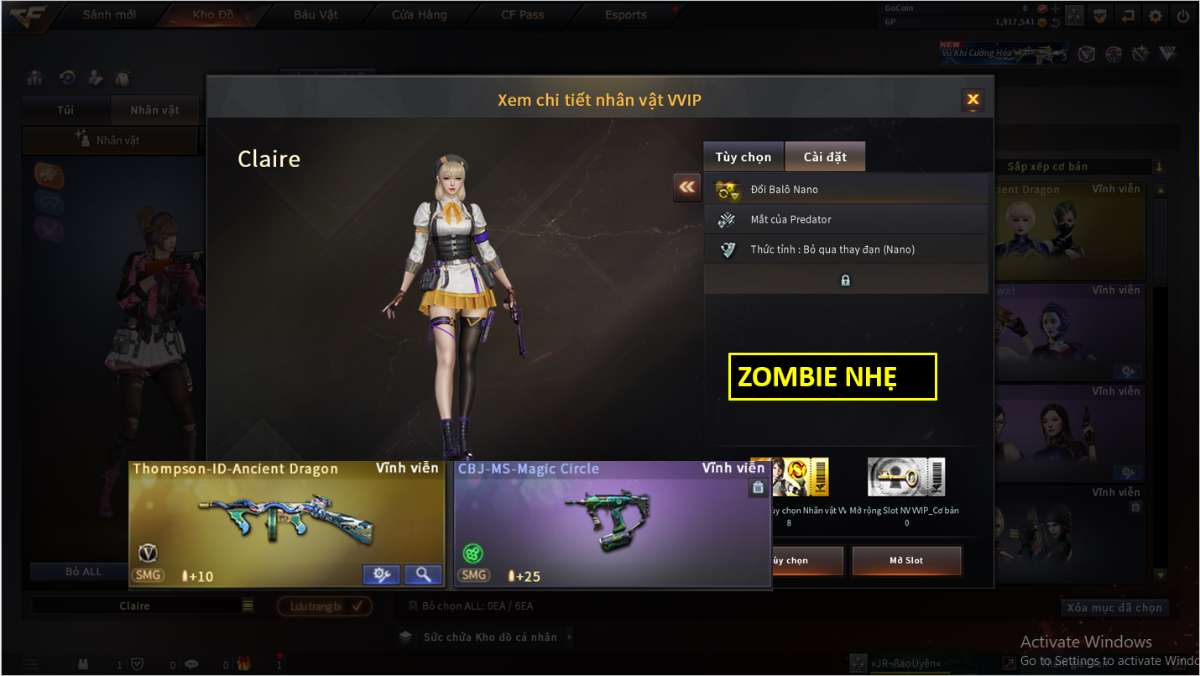 shop acc cf uy tin gia re