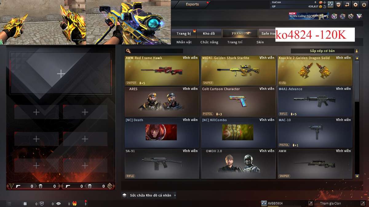 shop acc cf uy tin gia re