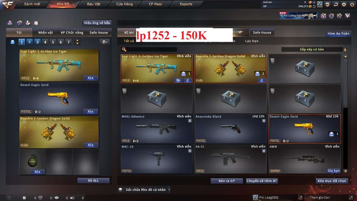 shop acc cf uy tin gia re