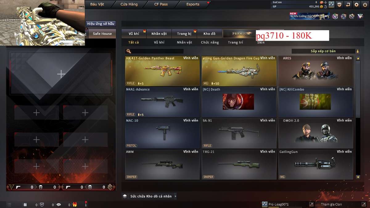 shop acc cf uy tin gia re