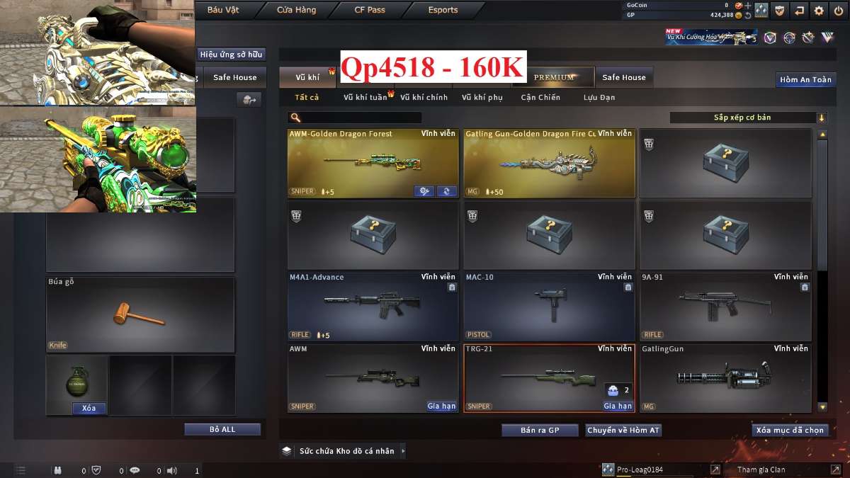 shop acc cf uy tin gia re