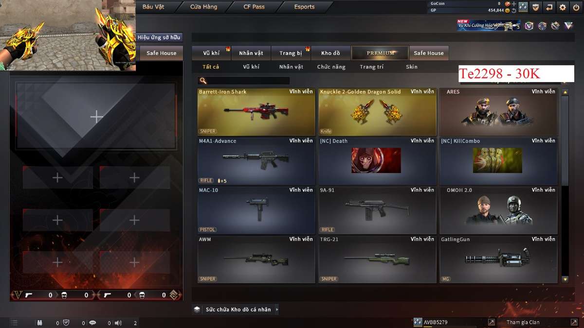 shop acc cf uy tin gia re