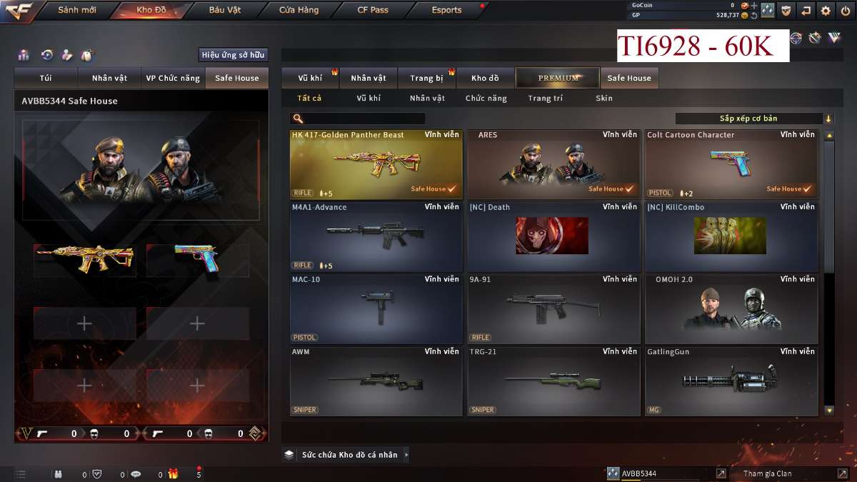 shop acc cf uy tin gia re