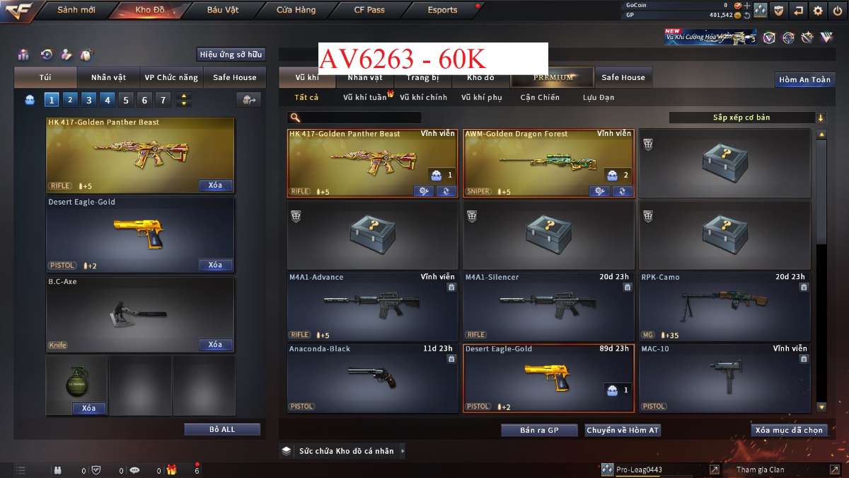 shop acc cf uy tin gia re