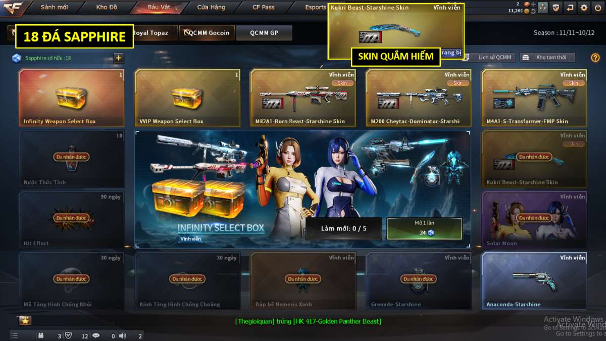 shop acc cf uy tin gia re