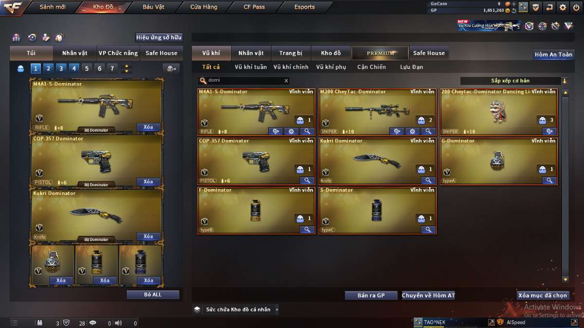 shop acc cf uy tin gia re