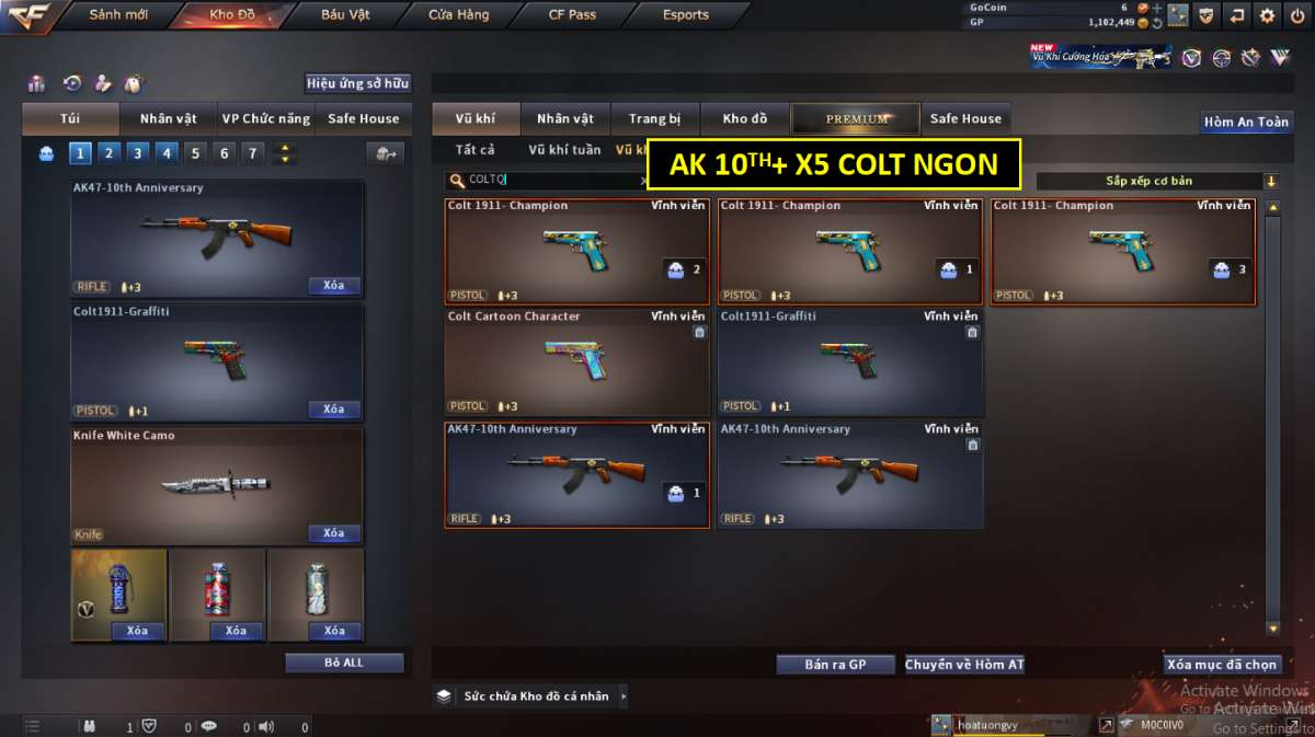 shop acc cf uy tin gia re