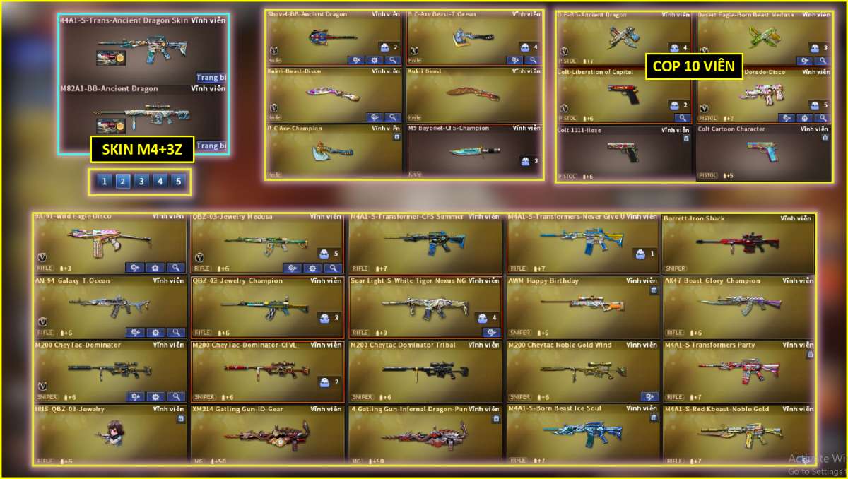 shop acc cf uy tin gia re