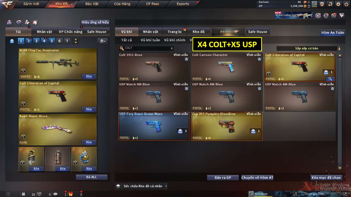 shop acc cf uy tin gia re