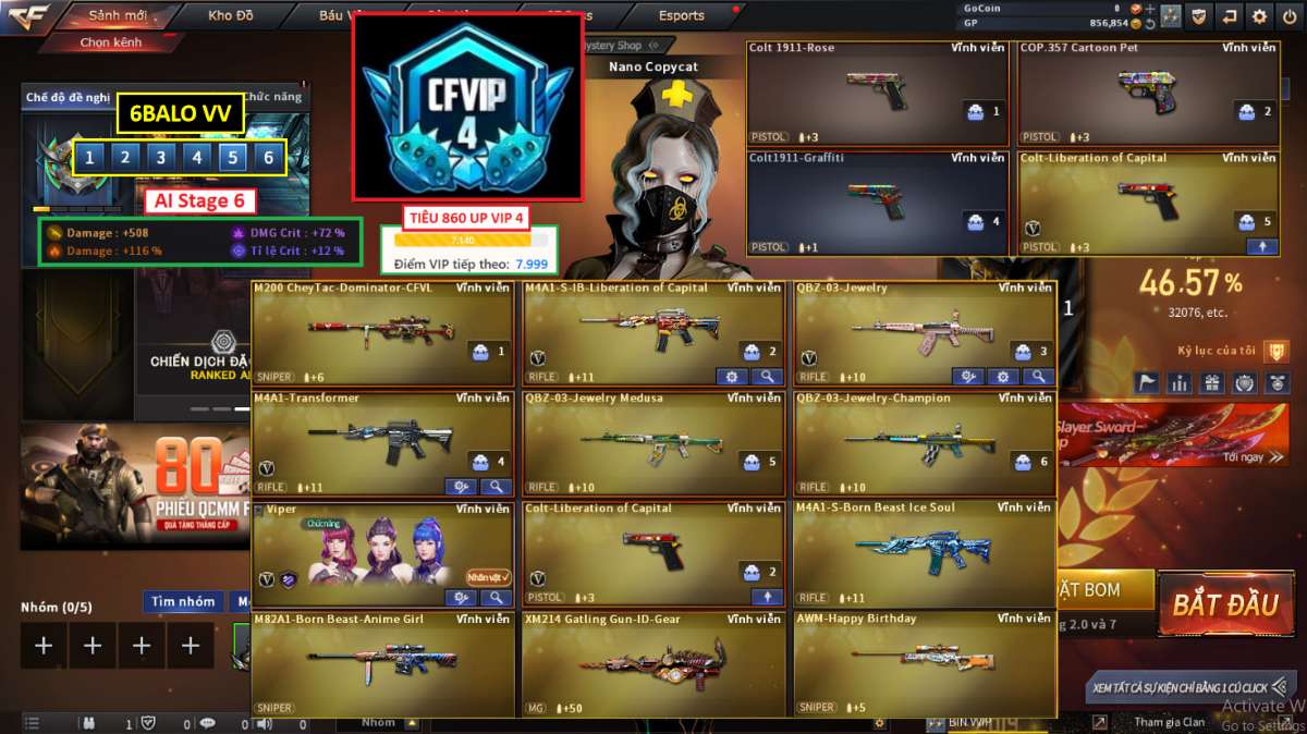 shop acc cf uy tin gia re