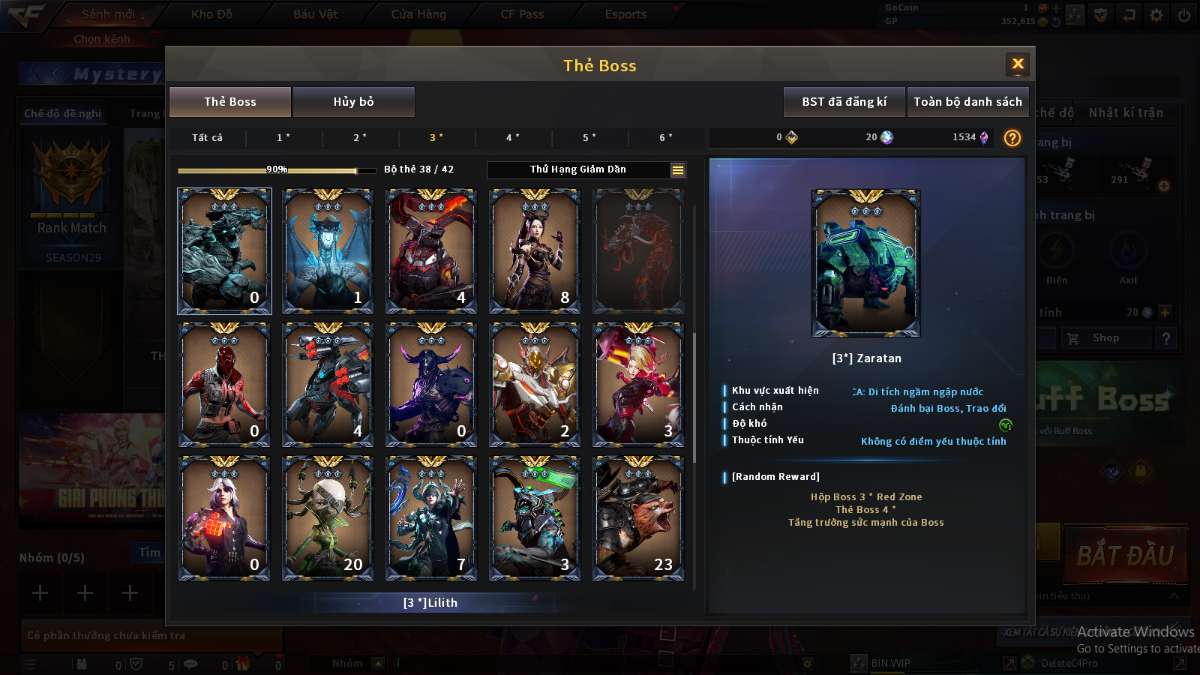 shop acc cf uy tin gia re