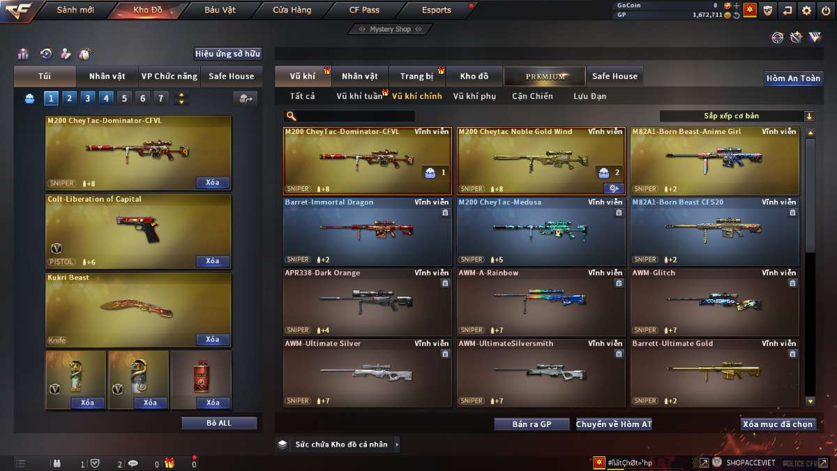 shop acc cf uy tin gia re