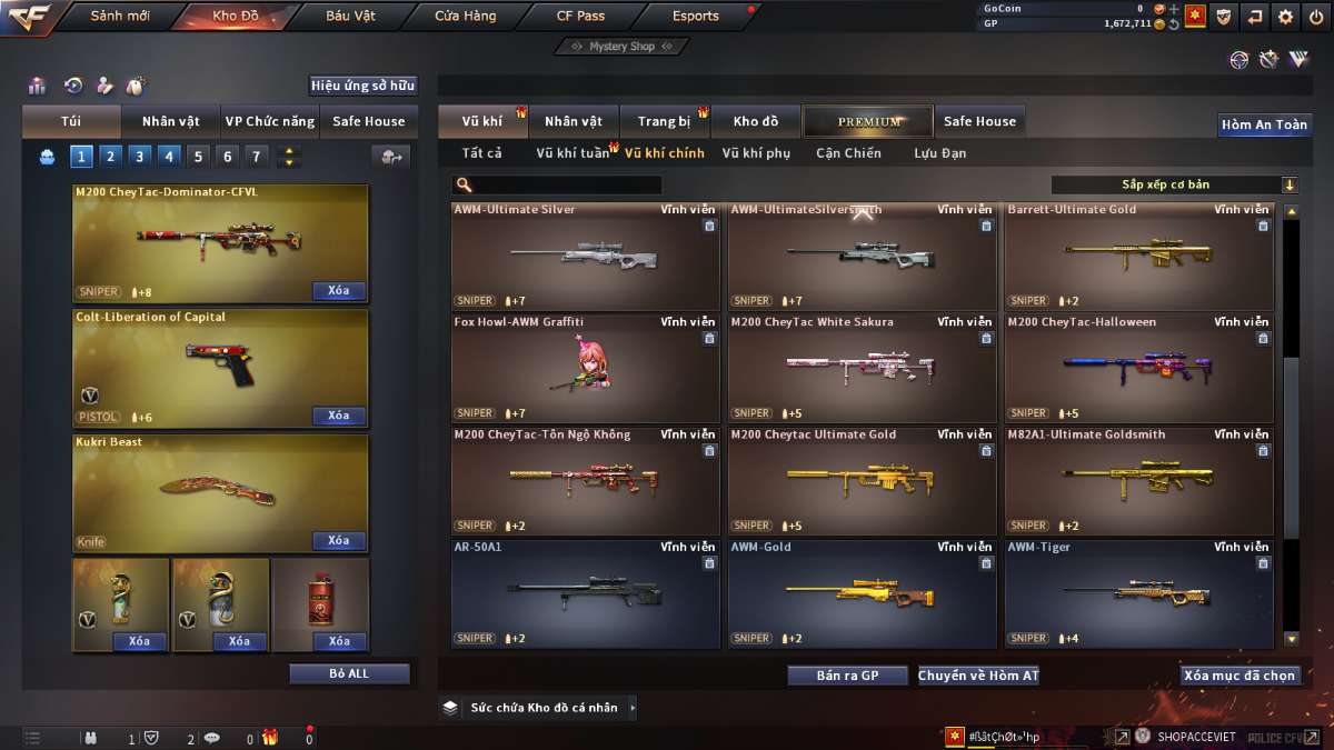 shop acc cf uy tin gia re