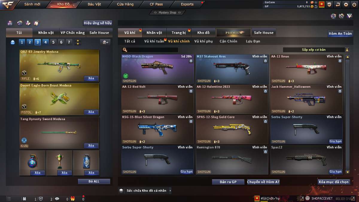 shop acc cf uy tin gia re