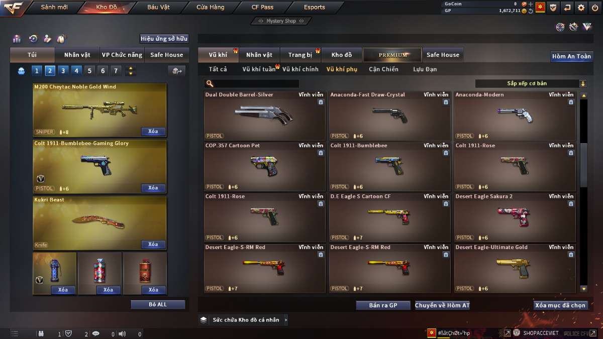 shop acc cf uy tin gia re