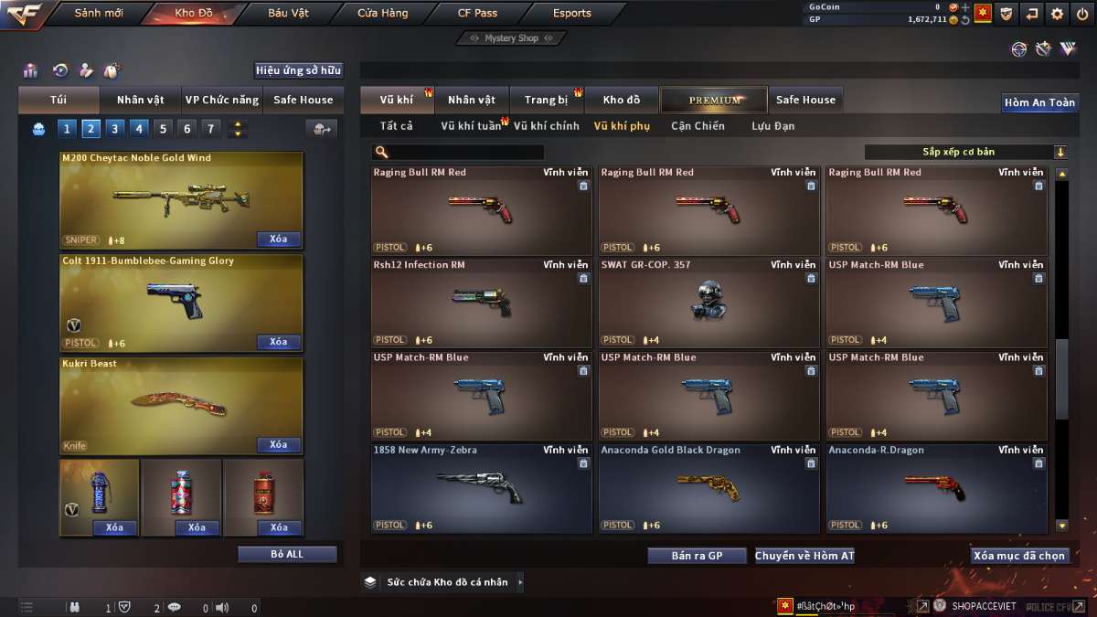 shop acc cf uy tin gia re