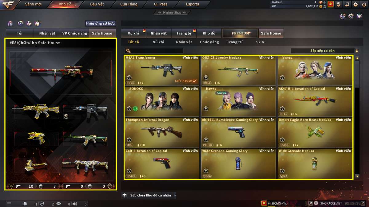 shop acc cf uy tin gia re