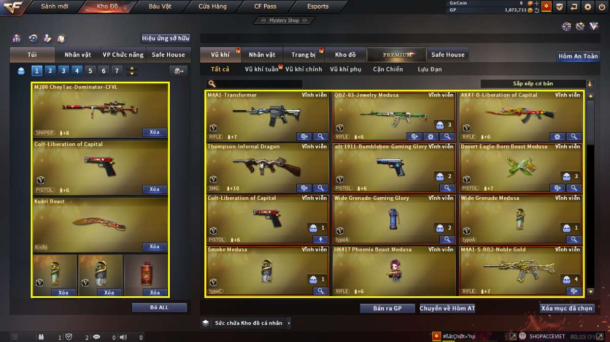 shop acc cf uy tin gia re