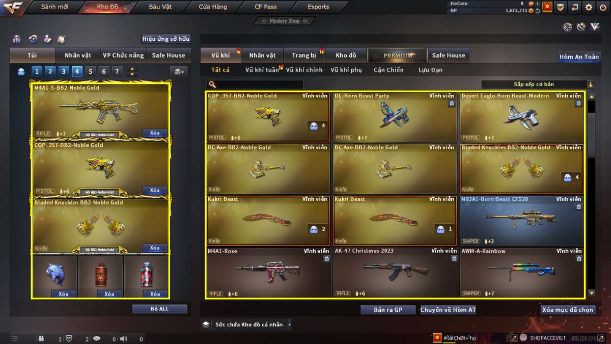 shop acc cf uy tin gia re