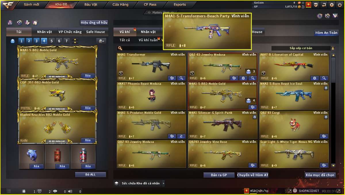 shop acc cf uy tin gia re