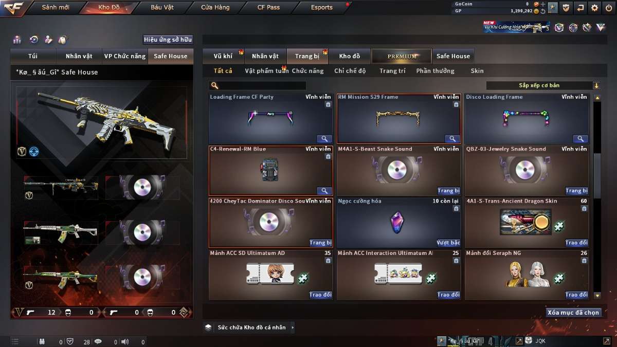 shop acc cf uy tin gia re