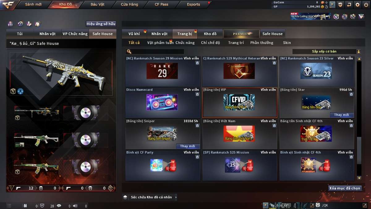 shop acc cf uy tin gia re