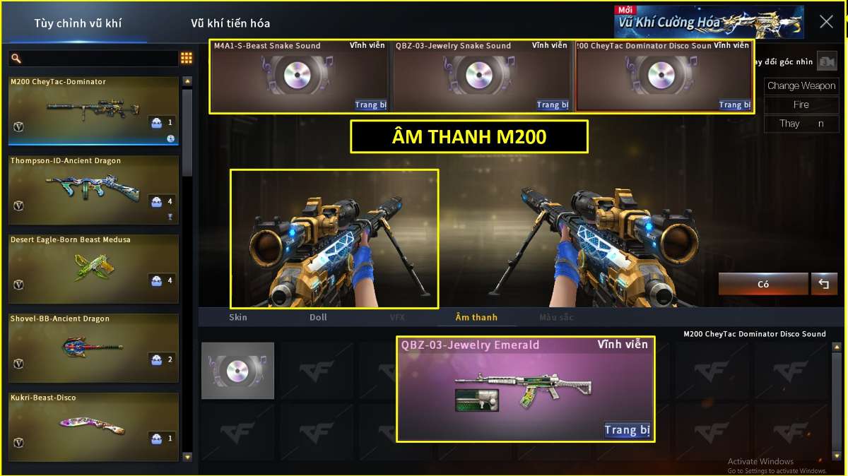 shop acc cf uy tin gia re