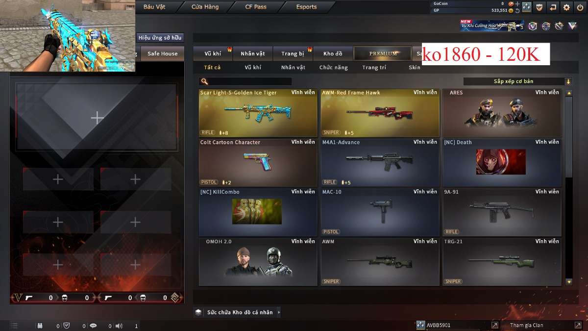 shop acc cf uy tin gia re