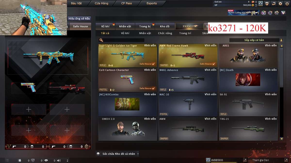 shop acc cf uy tin gia re