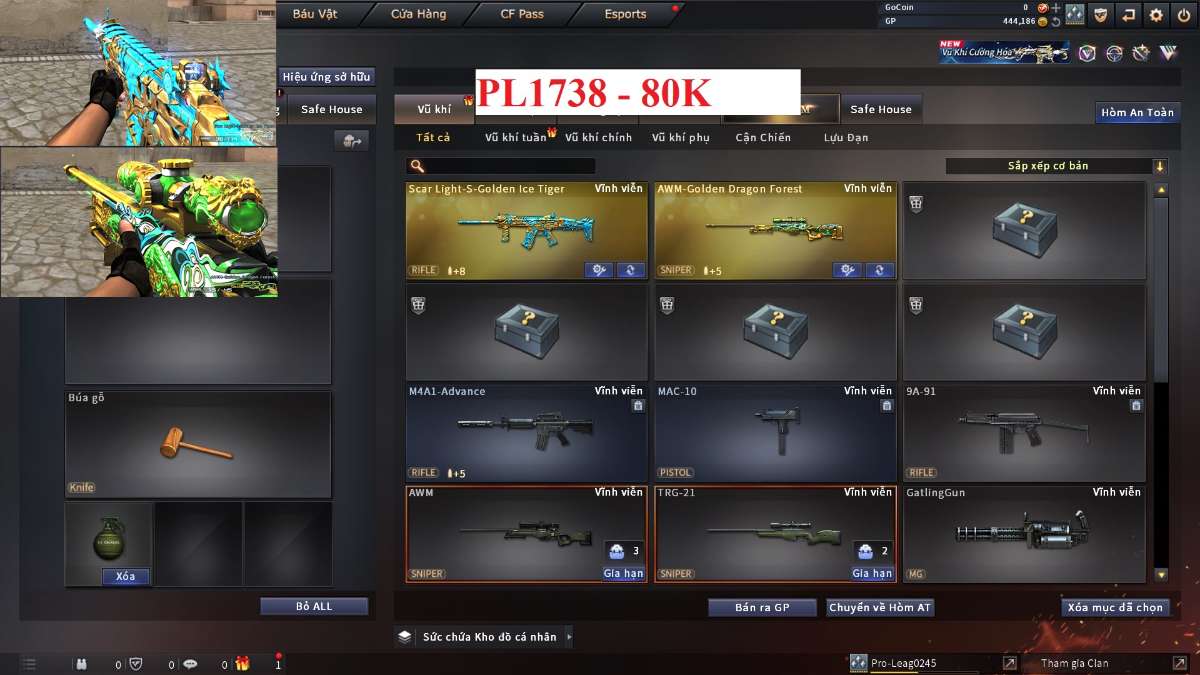 shop acc cf uy tin gia re