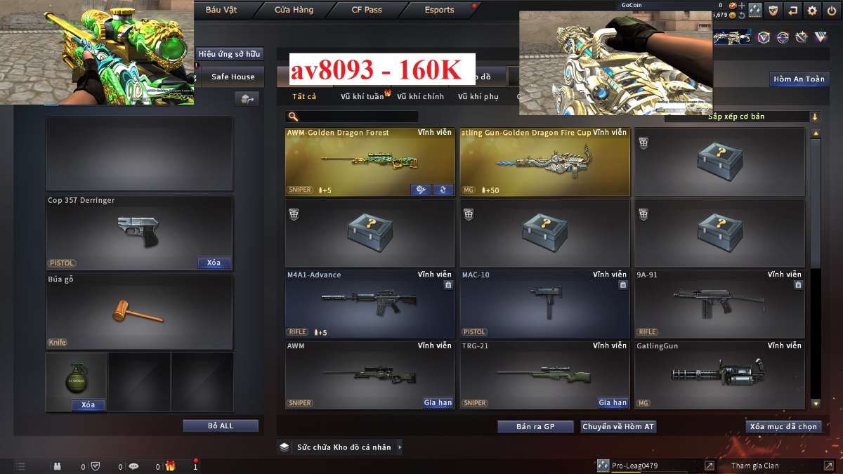 shop acc cf uy tin gia re