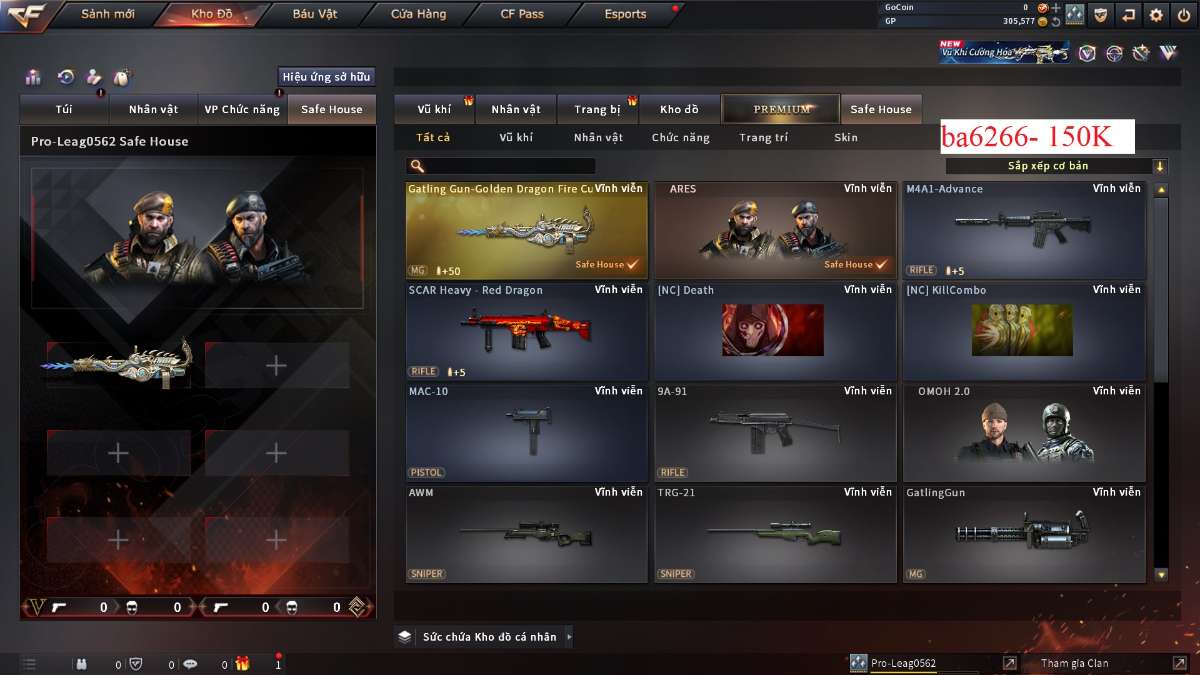 shop acc cf uy tin gia re