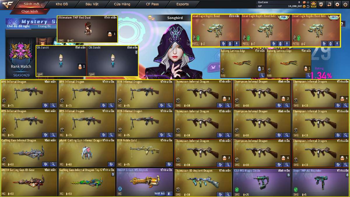 shop acc cf uy tin gia re