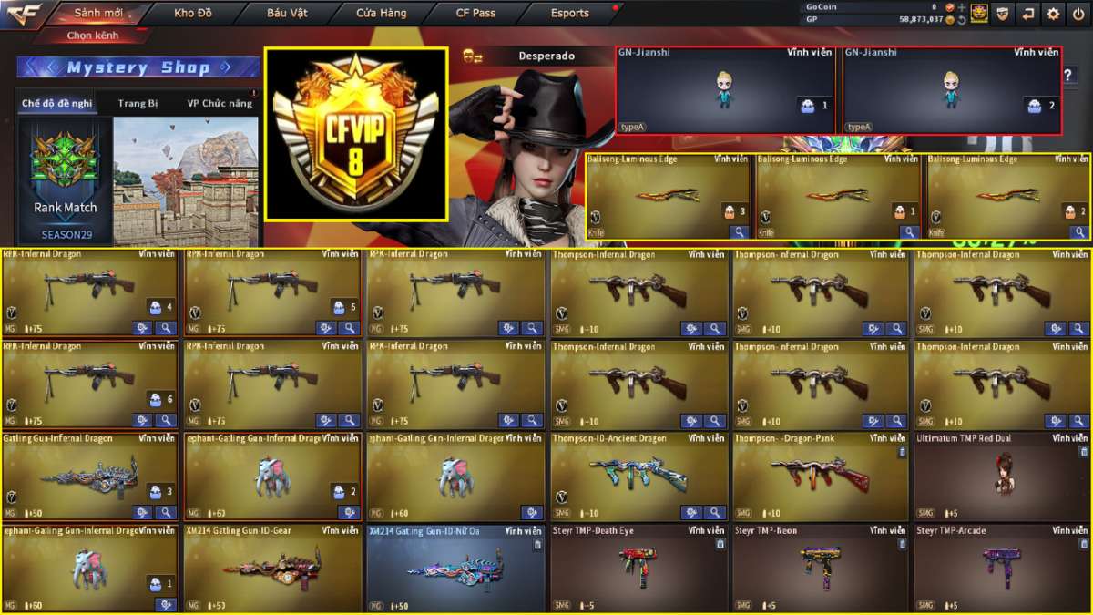 shop acc cf uy tin gia re