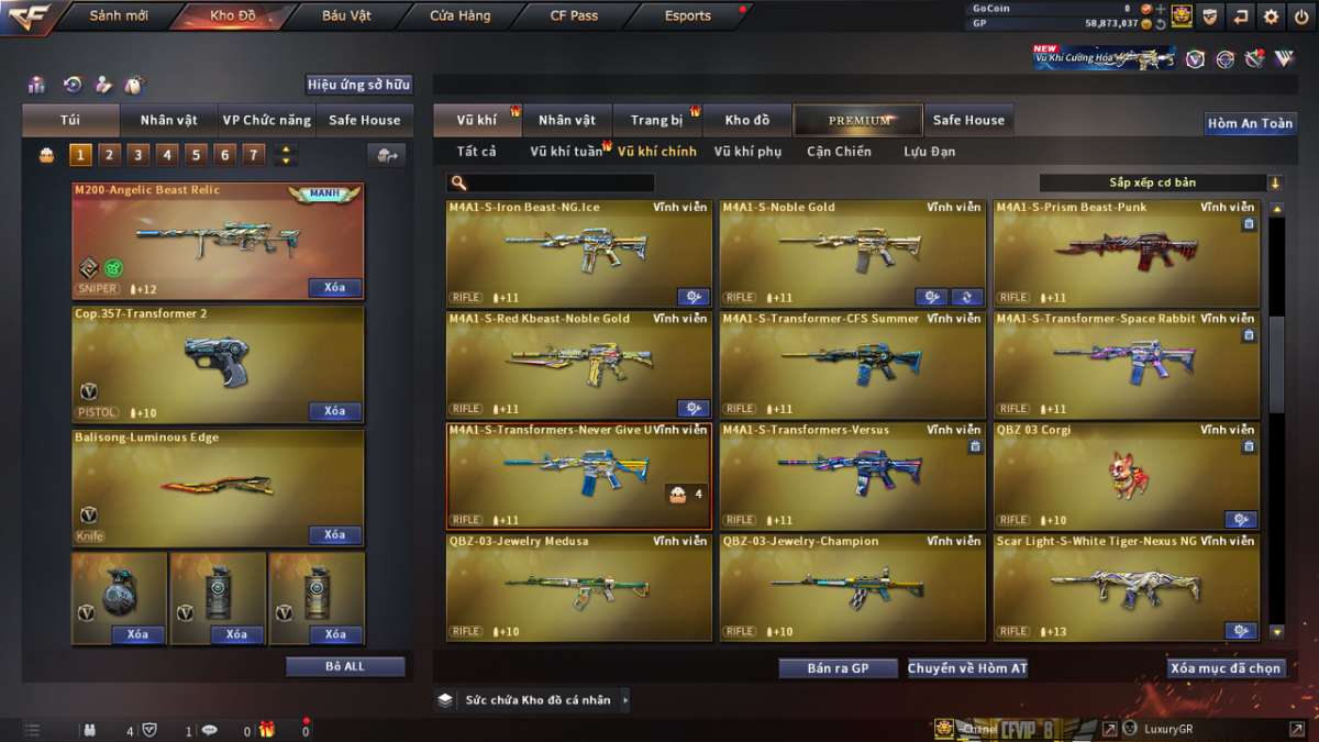 shop acc cf uy tin gia re