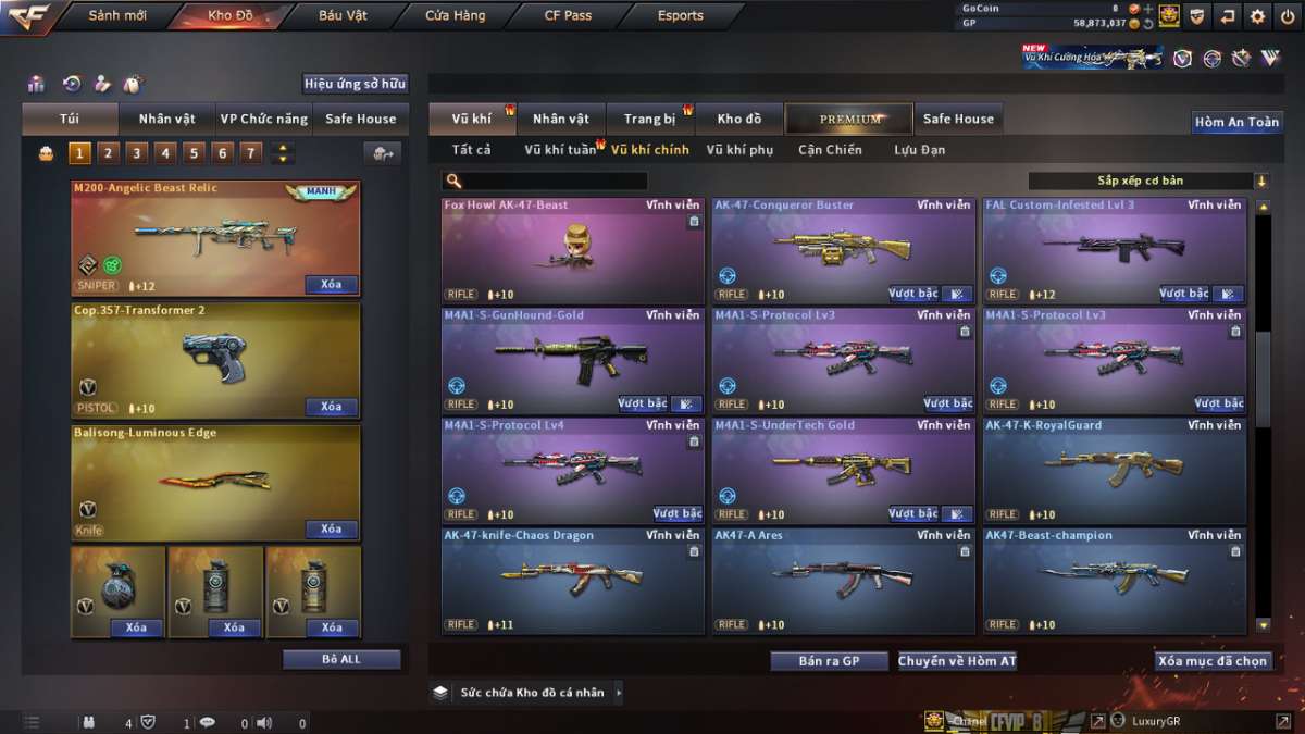 shop acc cf uy tin gia re