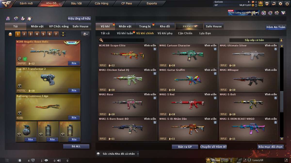 shop acc cf uy tin gia re