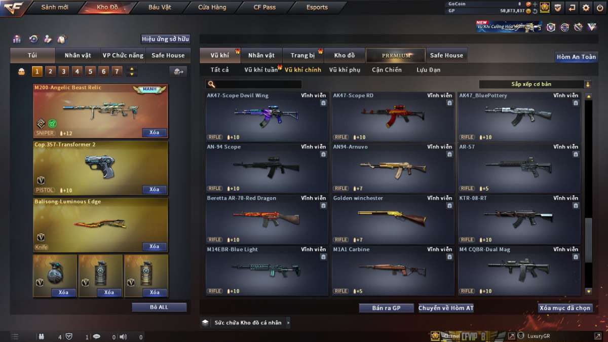 shop acc cf uy tin gia re