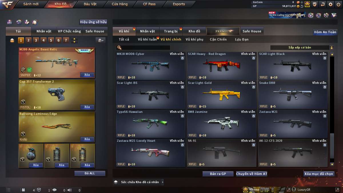 shop acc cf uy tin gia re