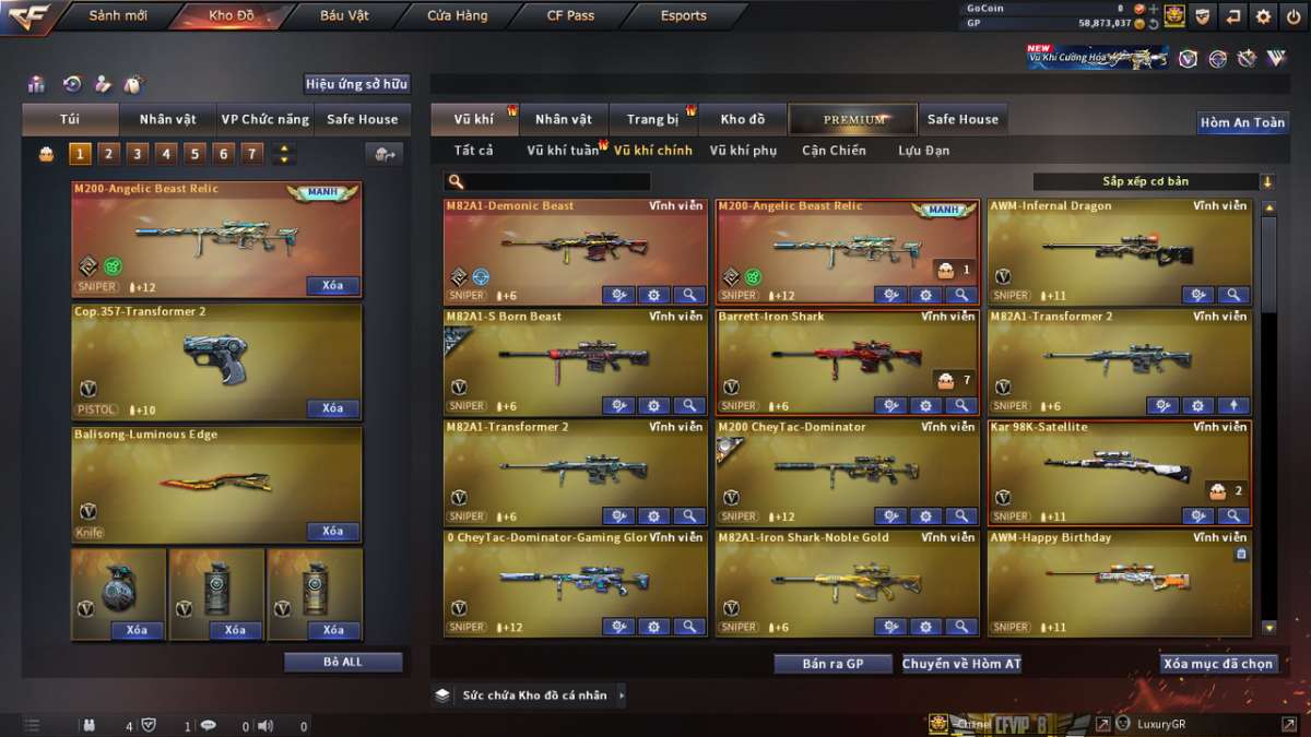 shop acc cf uy tin gia re