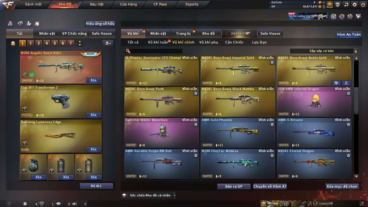 shop acc cf uy tin gia re