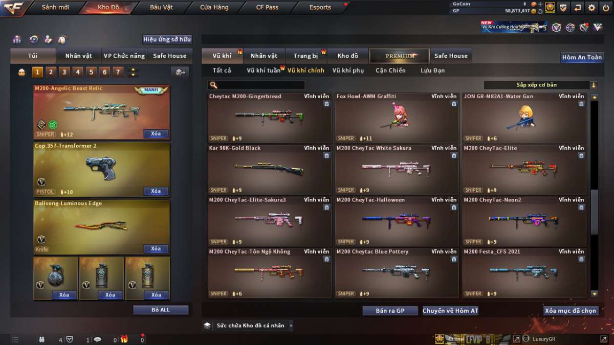 shop acc cf uy tin gia re